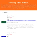 Checking sites Hitman thumbnail